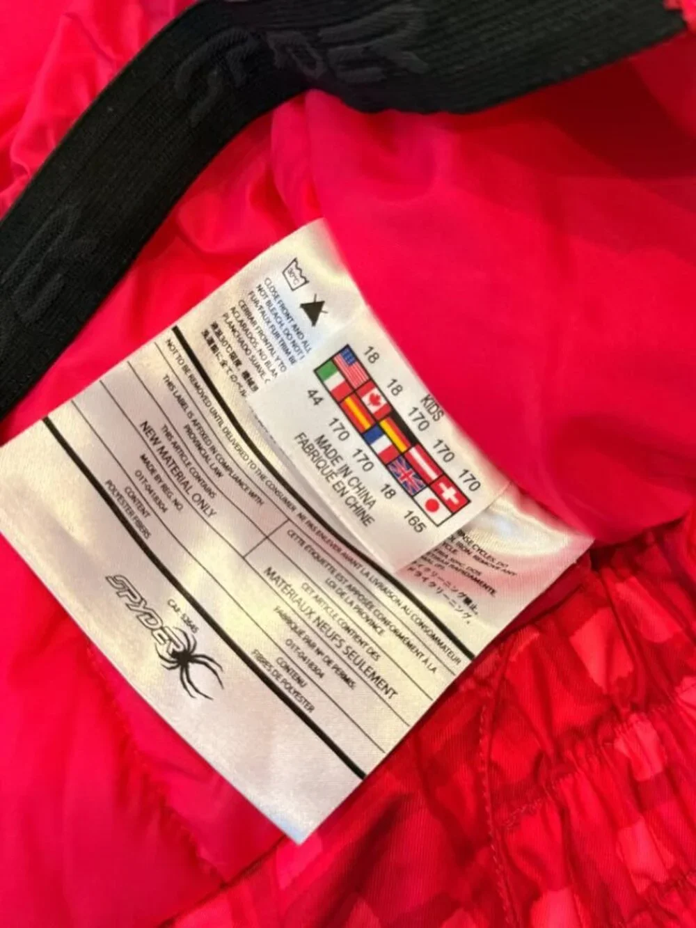 Spyder girls size 18 red Winter ski snowboard puffer coat Retails $170